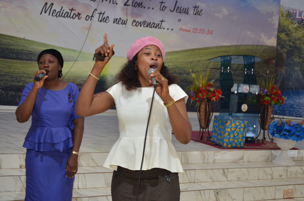 Worship team leading praise at Christ Way Ministries International
